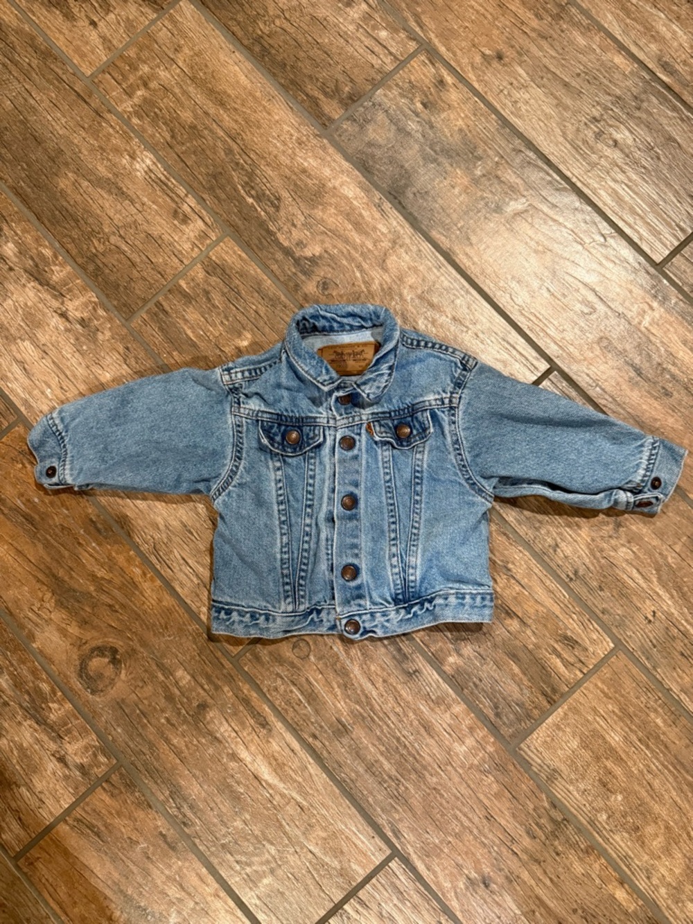 Vintage Light Blue Kids' Denim Jean Jacket